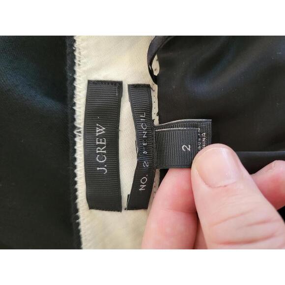 J Crew No. 2 Pencil size 2 black wool knee length skirt - Picture 3 of 5